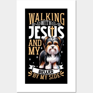 Jesus and dog - Biewer Terrier Posters and Art